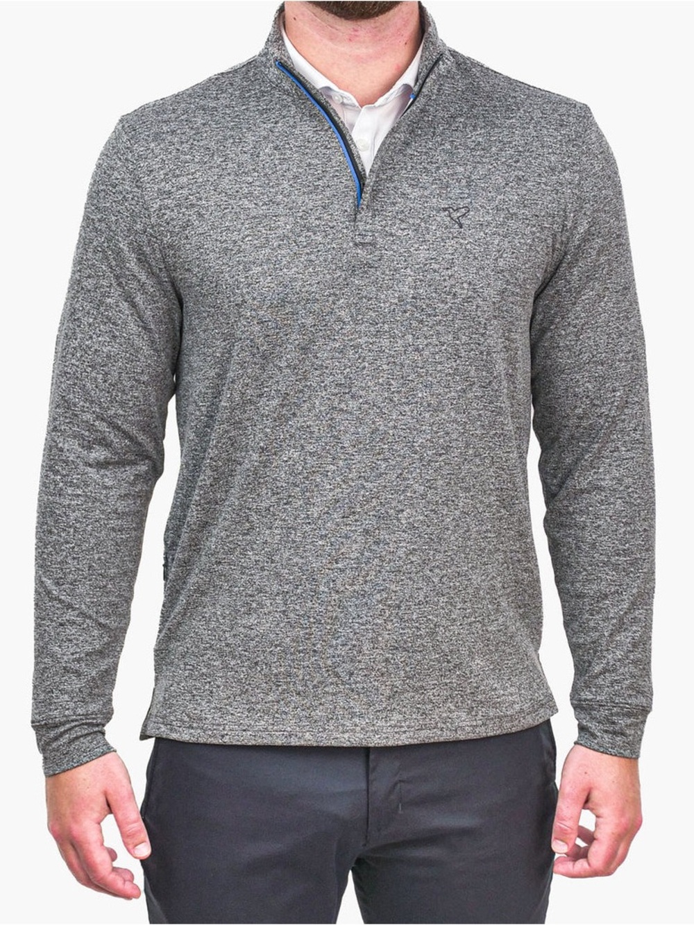 Birddogs Quarter-Zip Sweater Jacket Heathered Grey